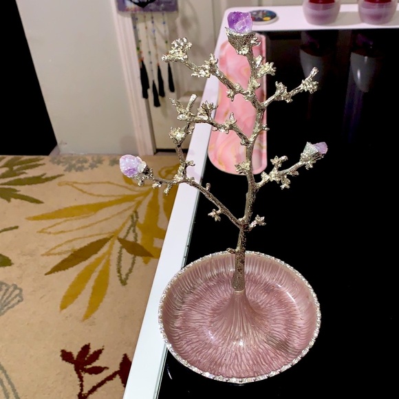 Purple gem tree jewelry holder - Picture 2 of 4